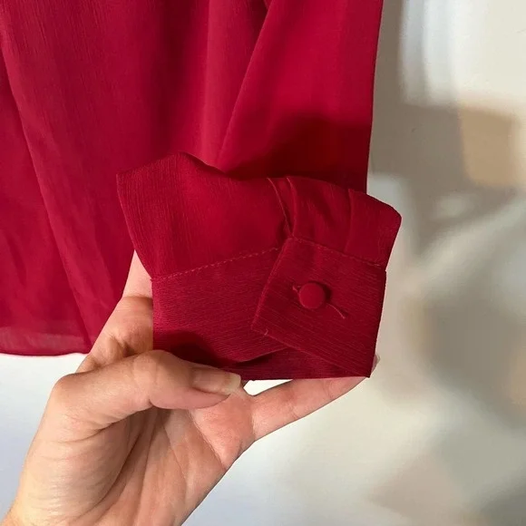 Rachel Parcell Red Ruffle Blouse - Picture 3 of 7